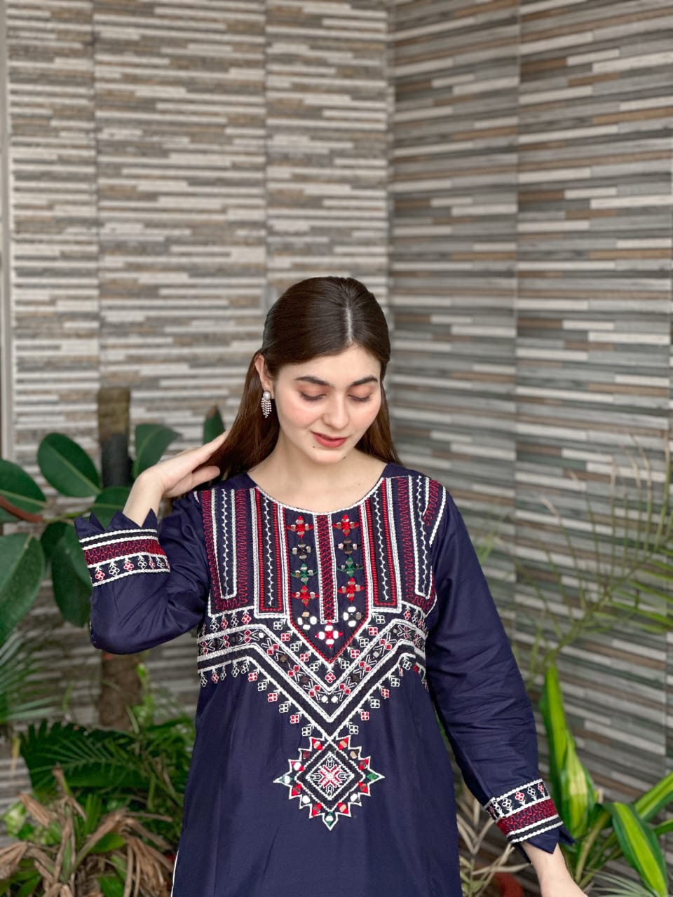 Mirror Embroidery 2Pc Sindhi Style Dress (Limited Stock)