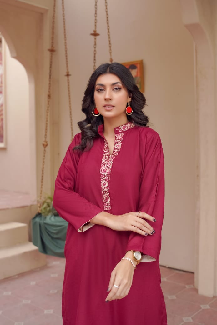 DHANAK POCKET EMBROIDERY 2PC 🌟